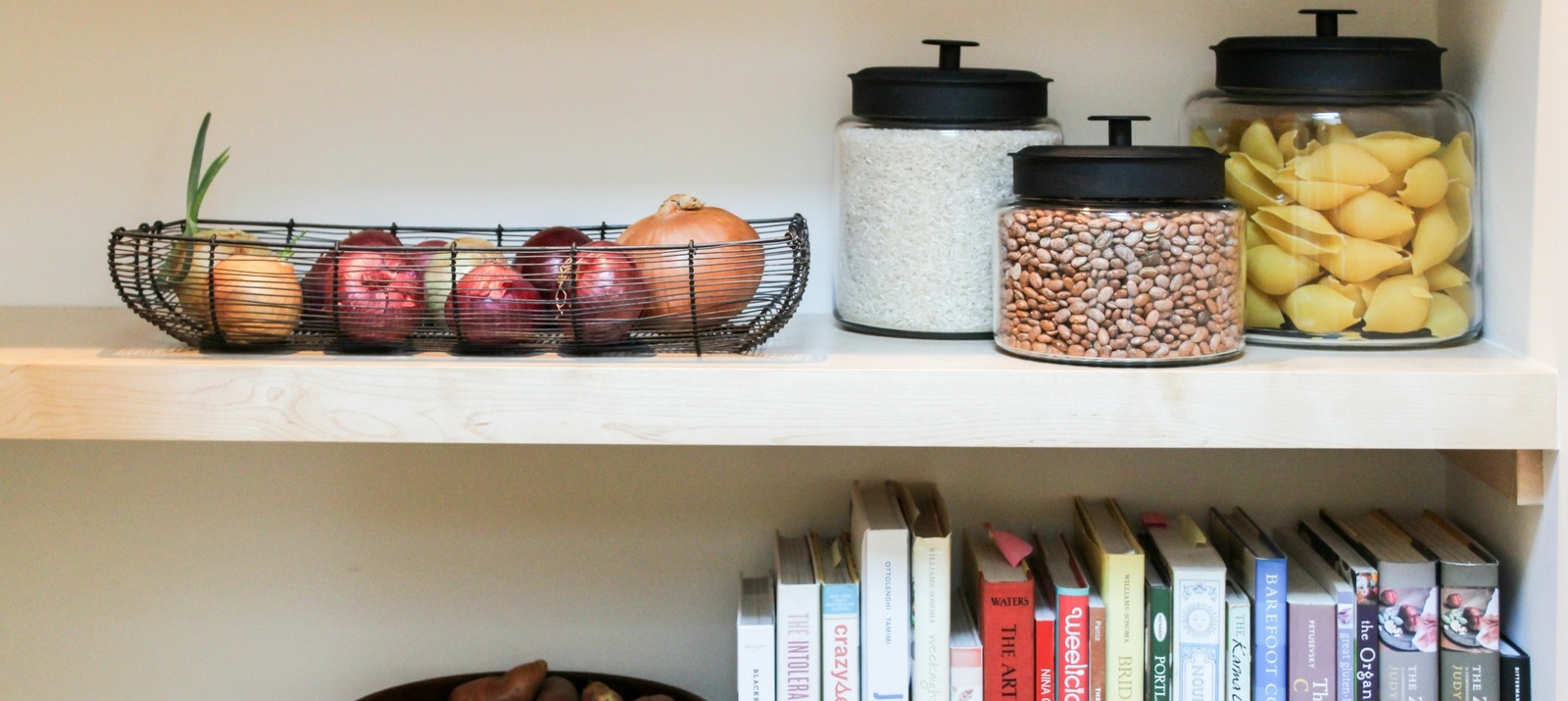 Bamboo Lid Eco Glass Jar with Large Scoop, Kitchen Pantry Organisation