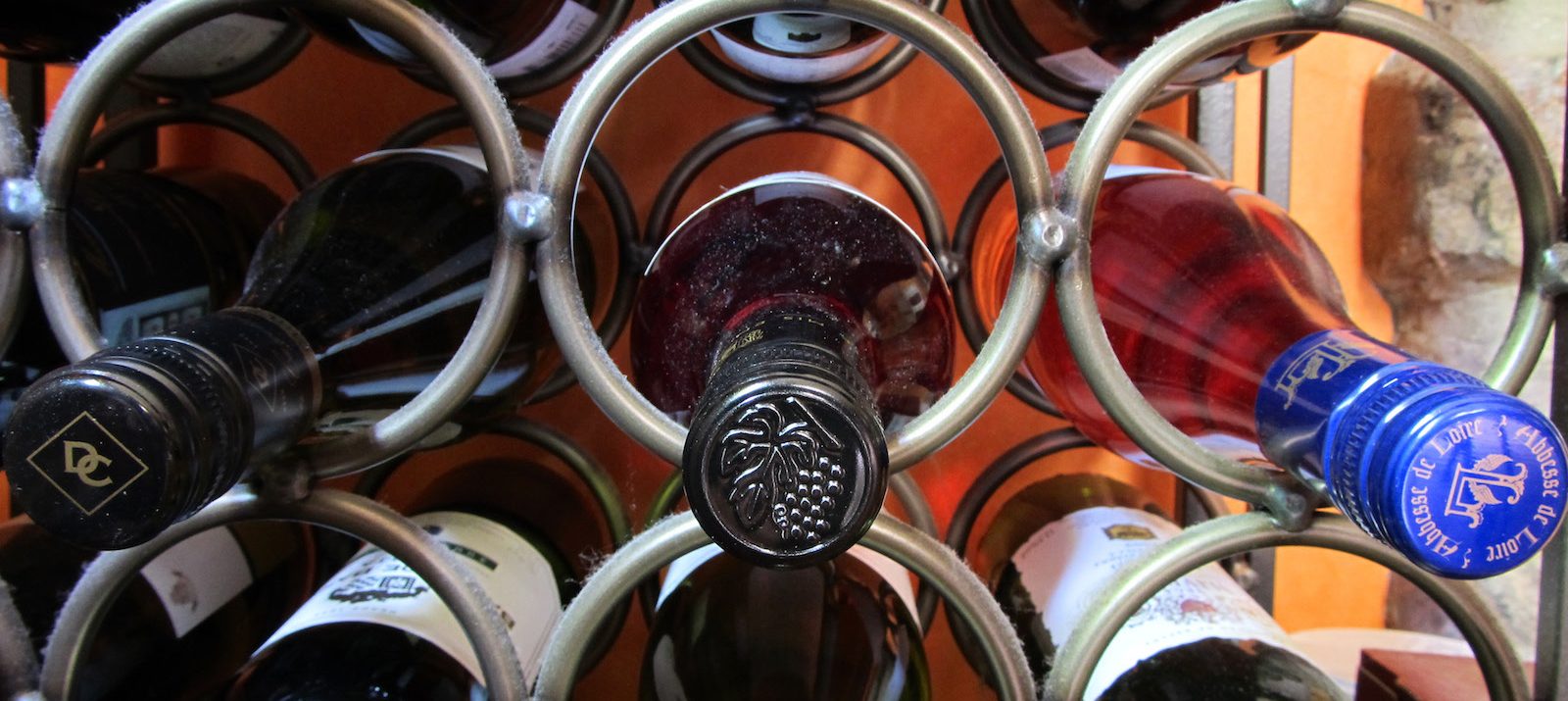 wine storage rack at home