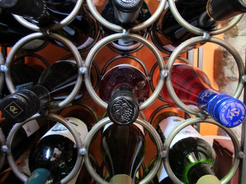 wine storage rack at home
