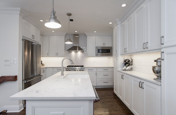 clean all white kitchen