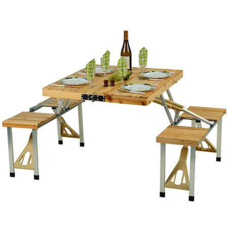 a foldable throop portable picnic table by loon peak