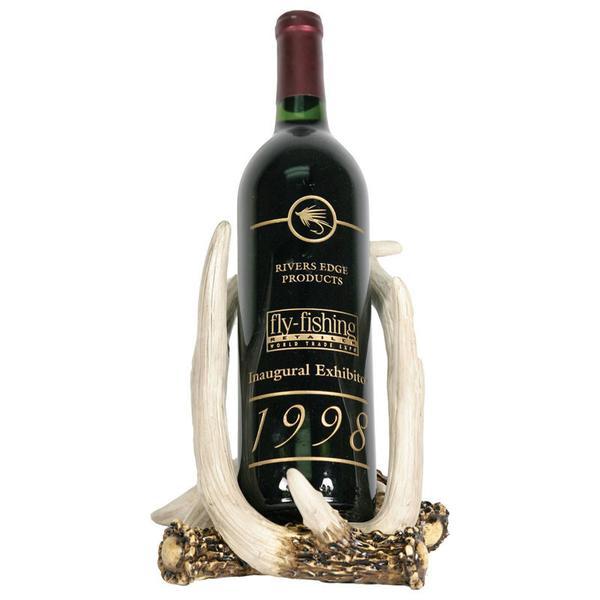 faux deer antler wine bottle holder