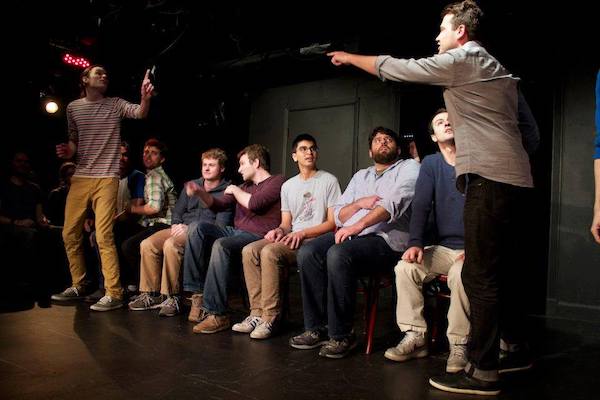 comedians onstage at the UCB theatre