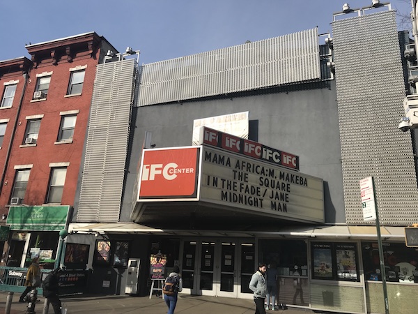 a sunny day outside the IFC center