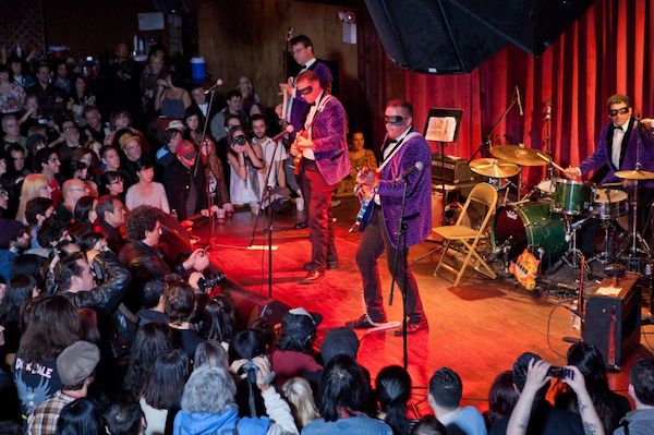 musicians perform to a riveted crowd at the bell house nyc