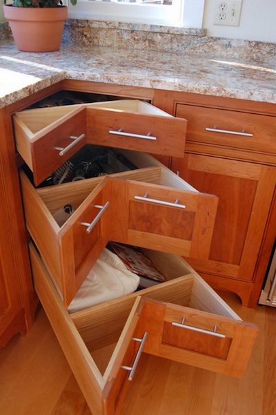 corner cabinet drawers