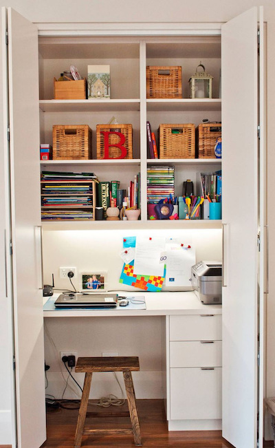 office in a closet