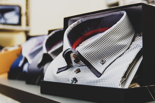 dress shirt in retail display box