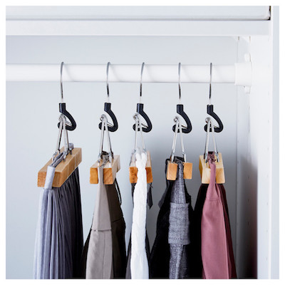 dress pants on felt clamp hangers