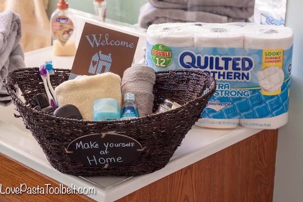 make yourself at home guest bathroom basket