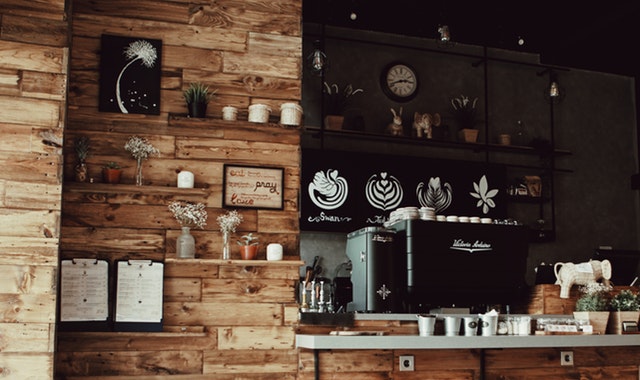 a wall filled with tchotchkes and souvenirs