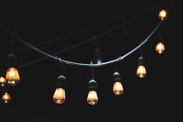 string lights made of little electric bulbs