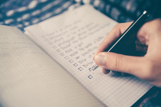 writing a to-do list