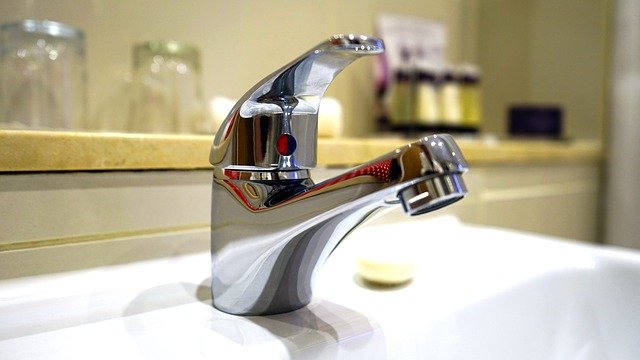 a bathroom sink tap