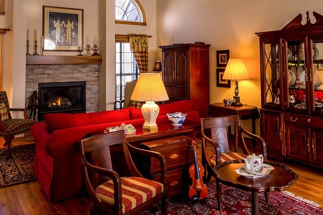 A beautiful antique living room