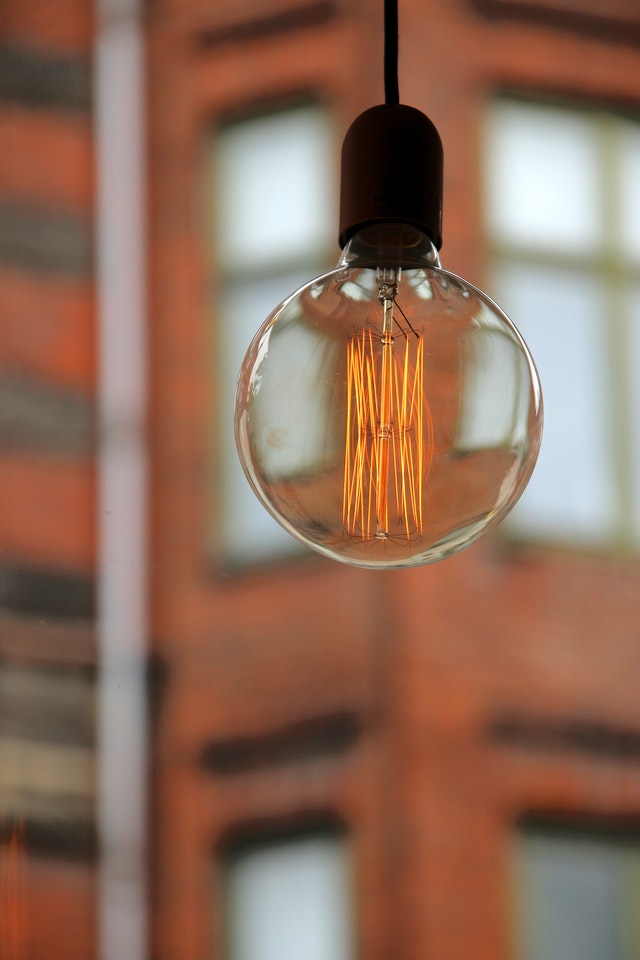 A close up of an electric bulb