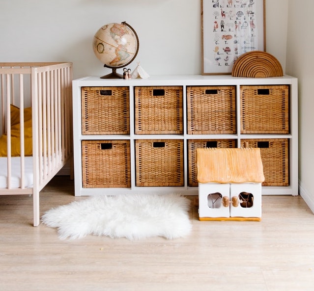 Kid's storage wicker cubes