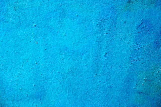 A close-up of a blue wall