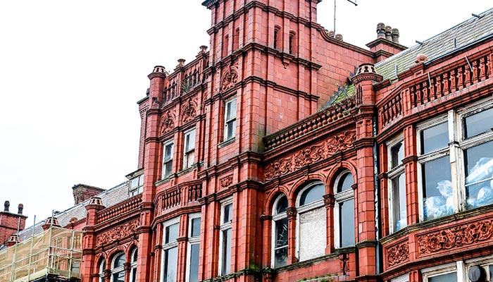 red old brick building