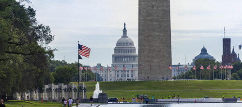 Top tourist attractions in Washington DC – National Mall and Capitol view