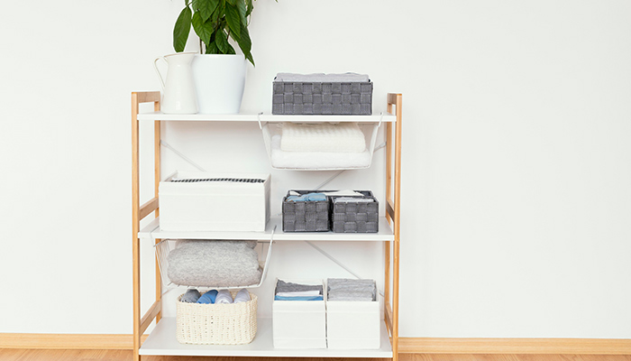 organized entryway table