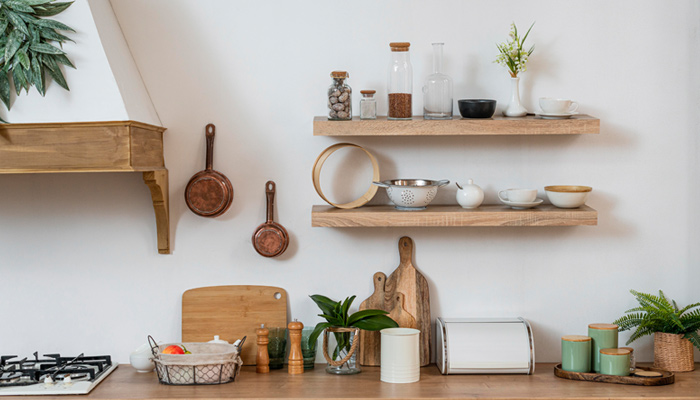 organized kitchen table