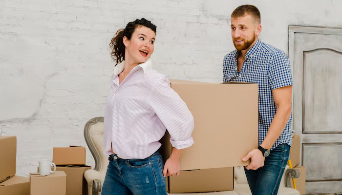 couple moving to new home