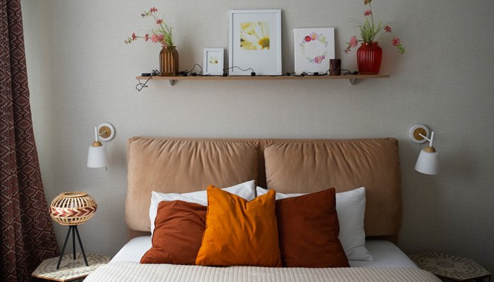 organized and clean bedroom
